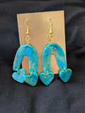 teal rainbows and hearts