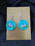 Tulips on a Teal Circle