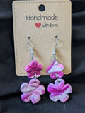 pink and white dangling flowers