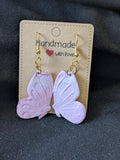 Pink and white sparkly butterflies