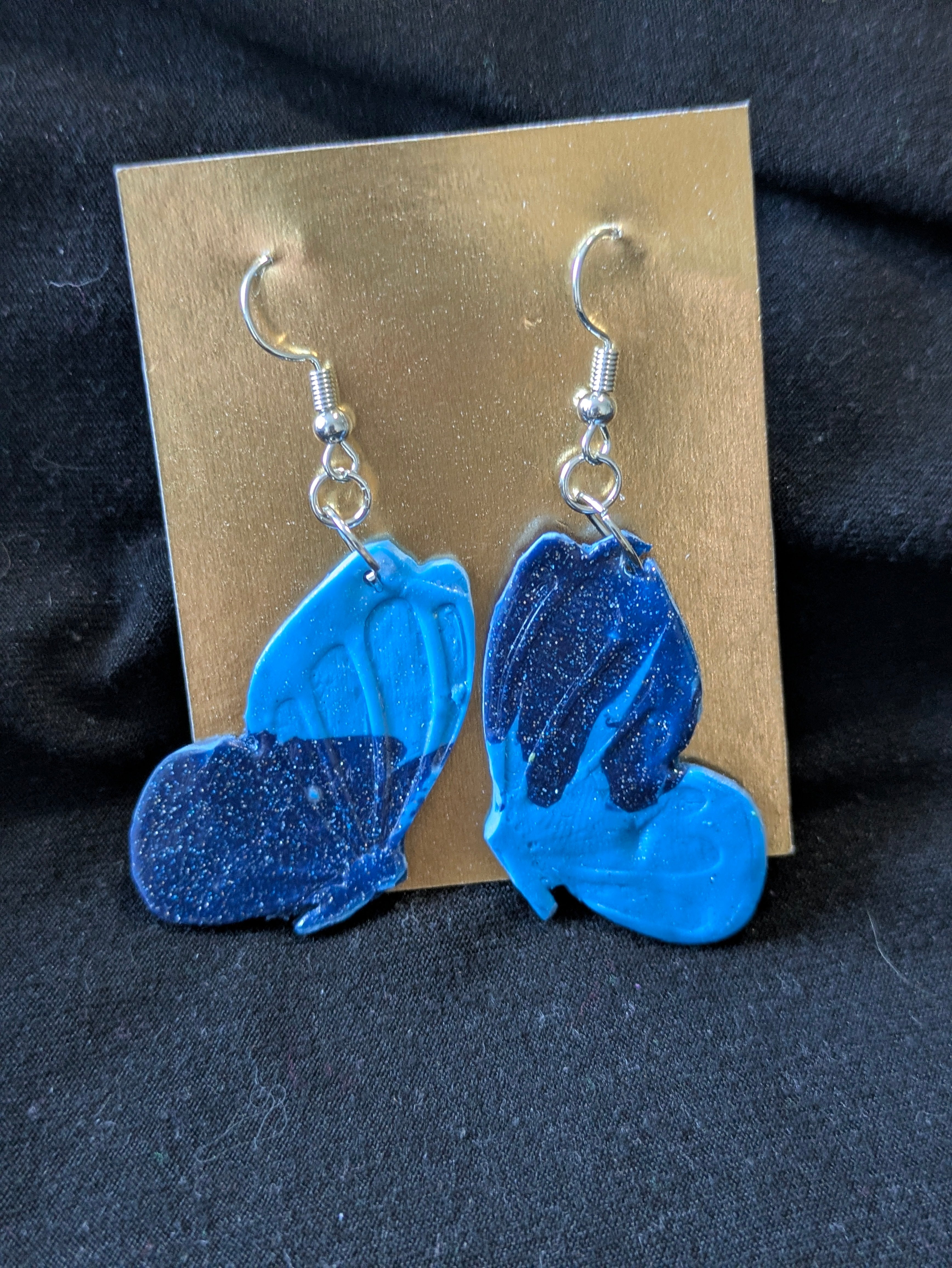 Blues sparkly butterflies