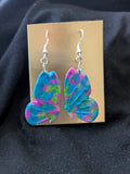 Translucent with Pink, blue and green butterflies
