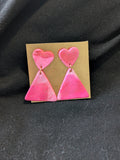 Pinks and gold  heart and triangle