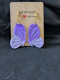 Bright and light purple sparkly butterflies