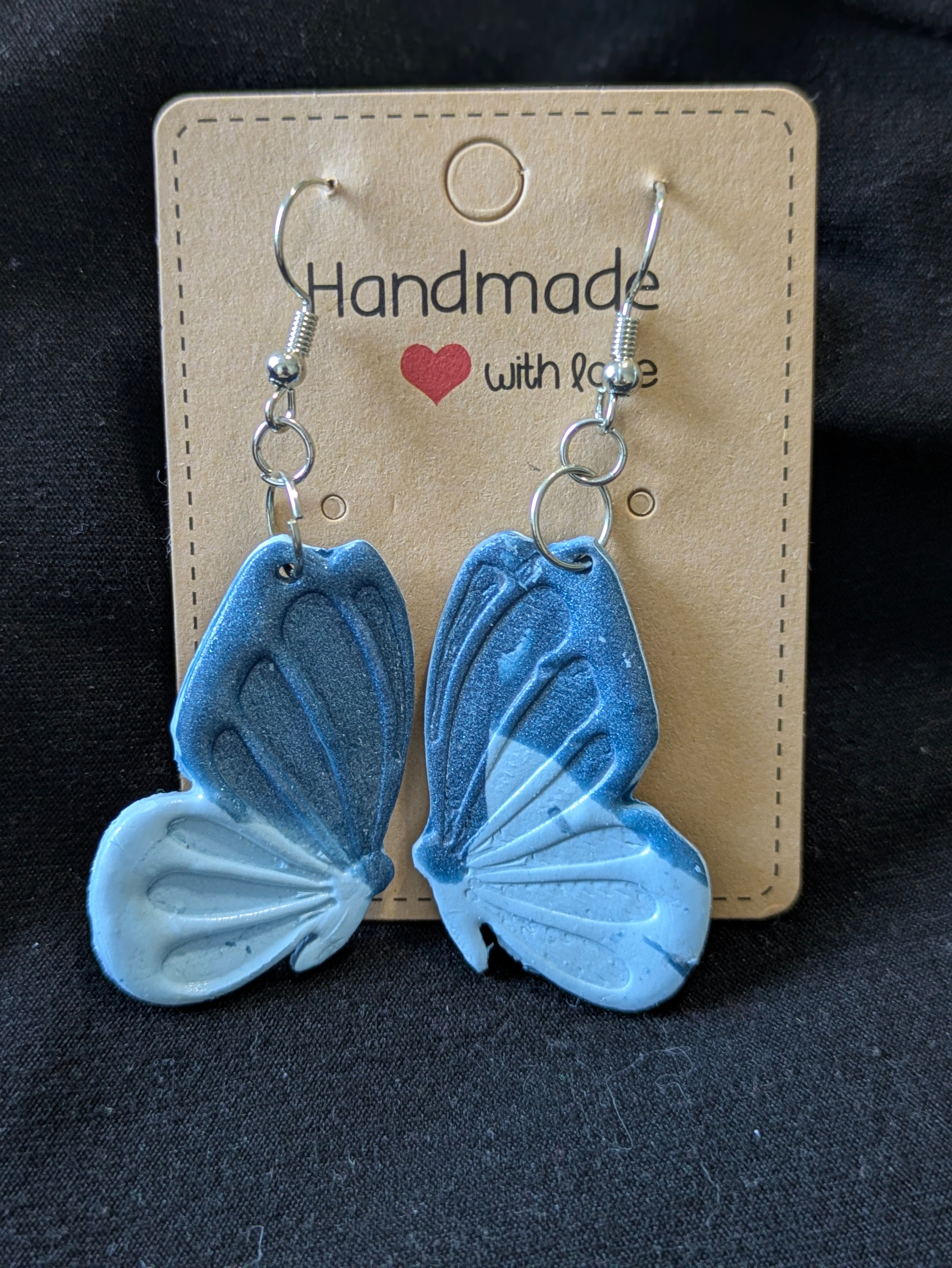 Blues sparkly butterflies
