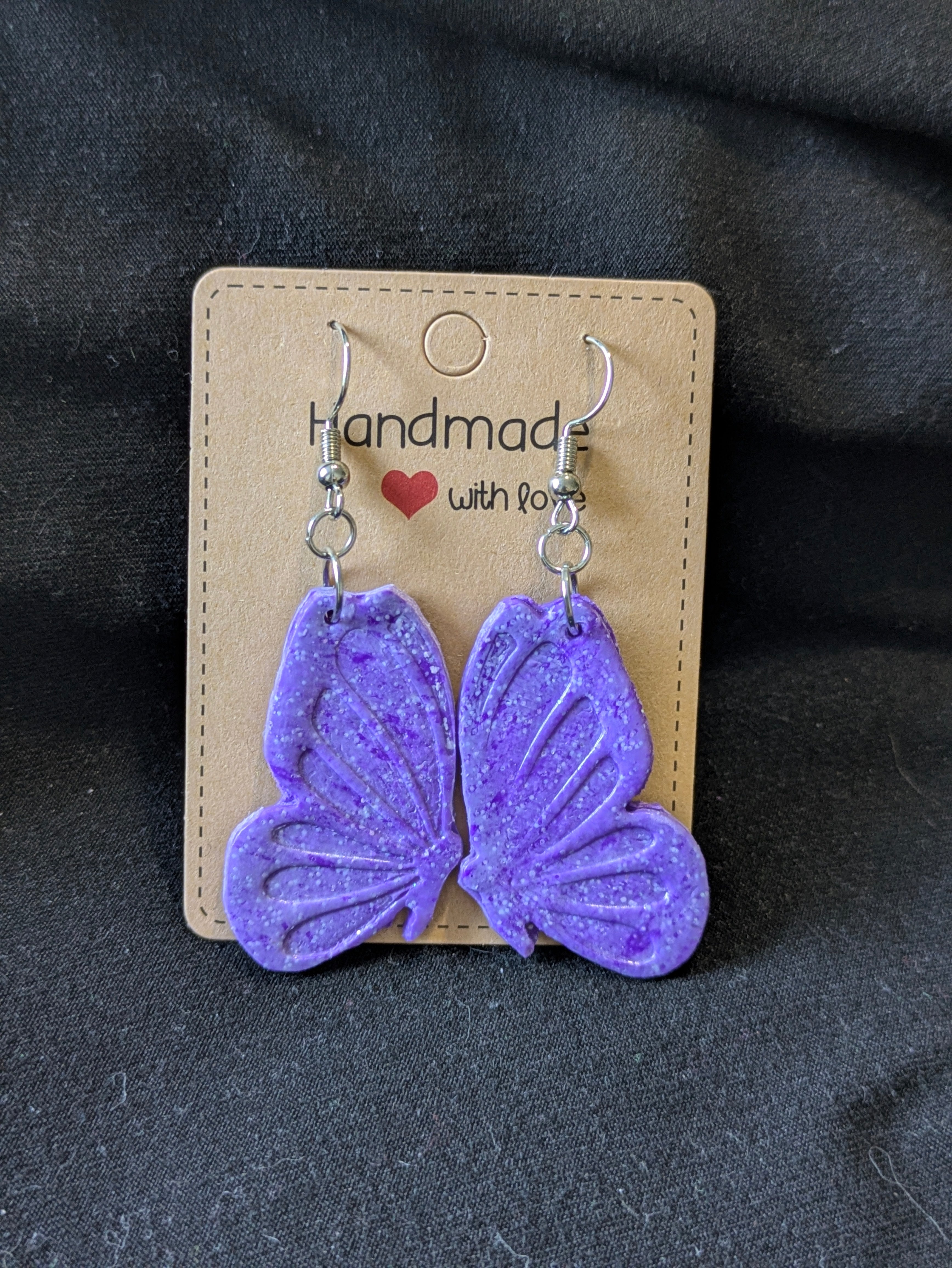 Purple sparkly butterflies