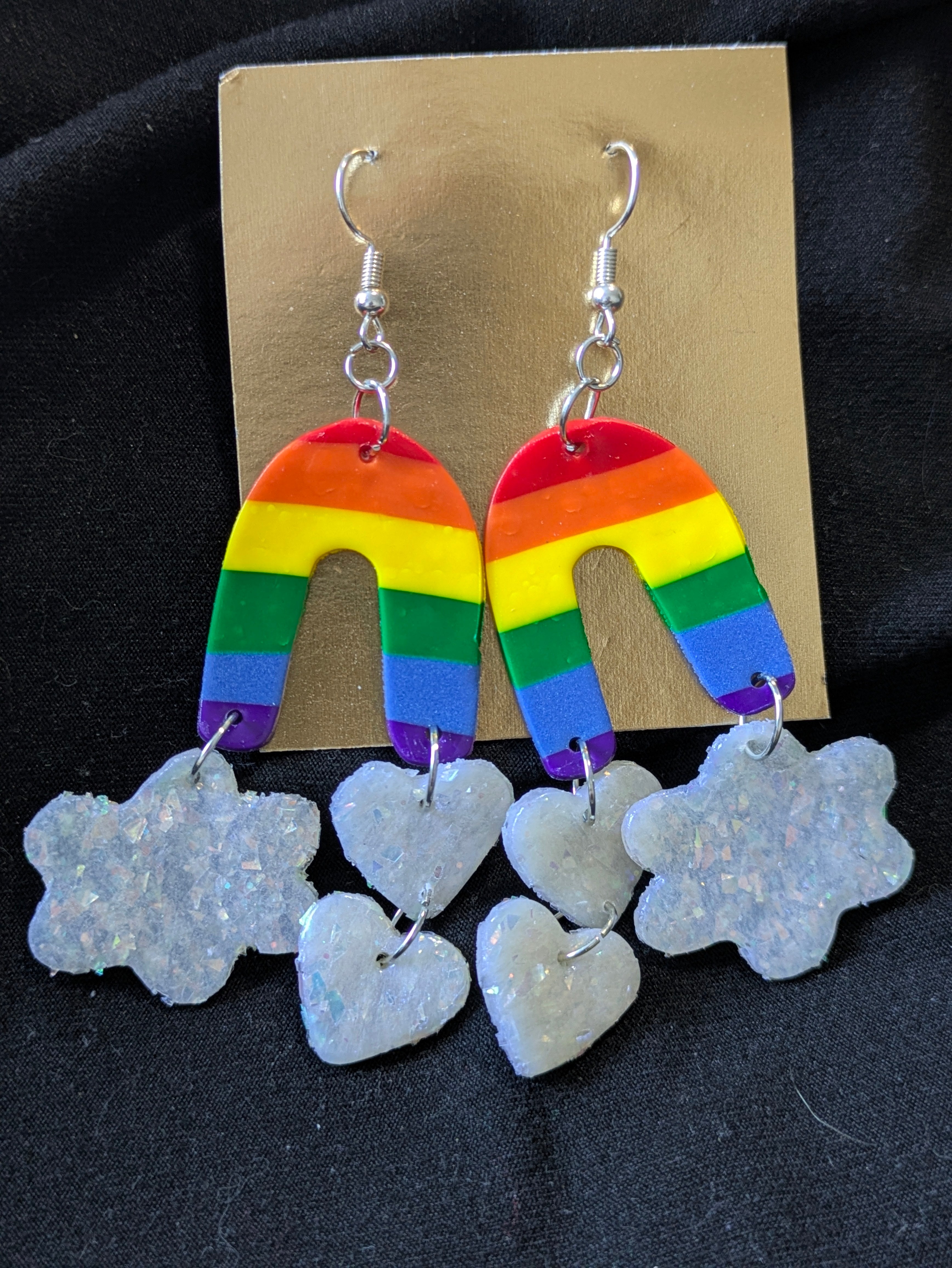 Rainbows and opalescent hearts and clouds