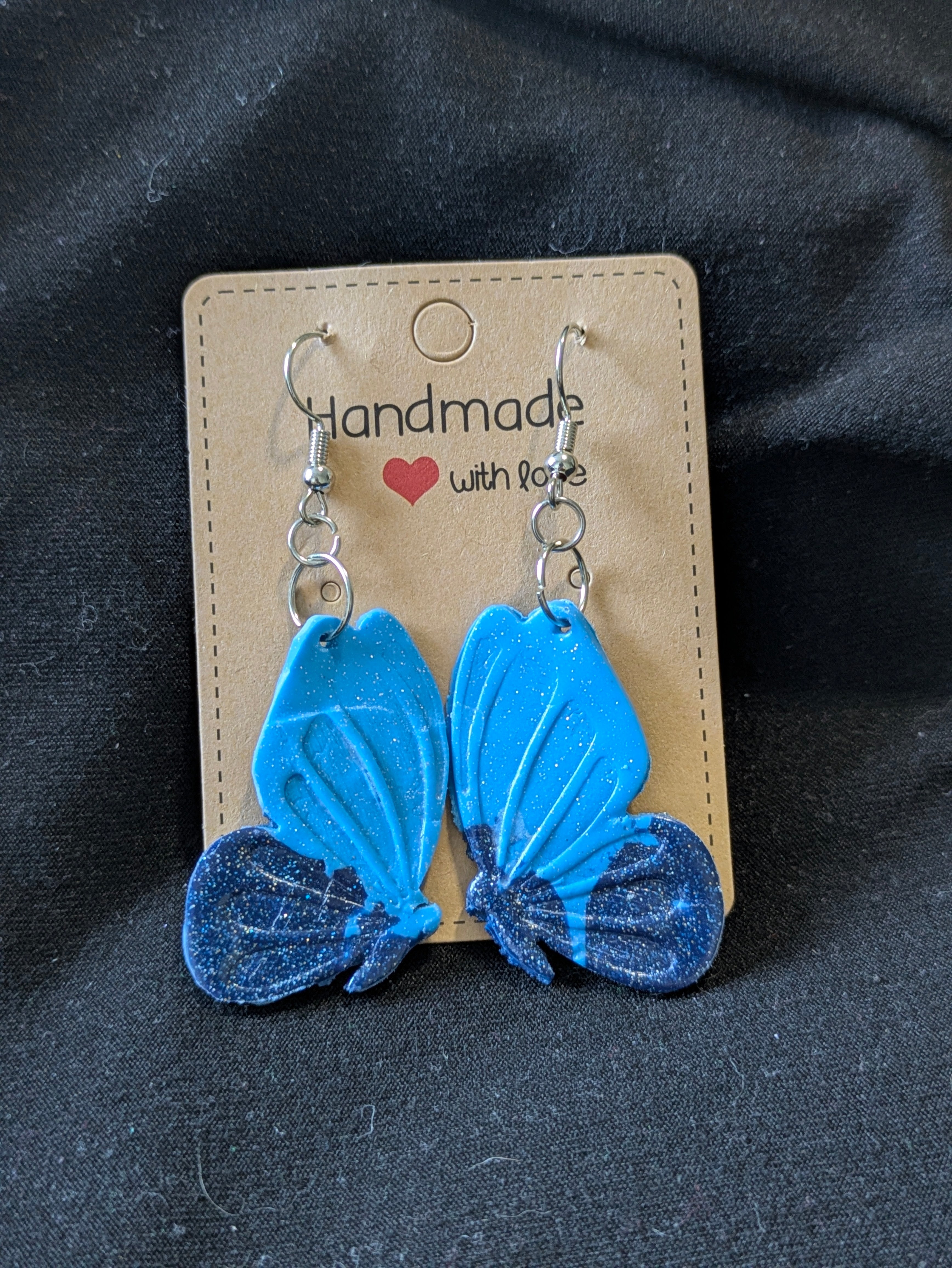 Blues sparkly butterflies