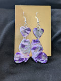 Purples, silver and translucent heart and butterflies