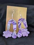 Purples, silver and translucent rainbows with cloud and drop