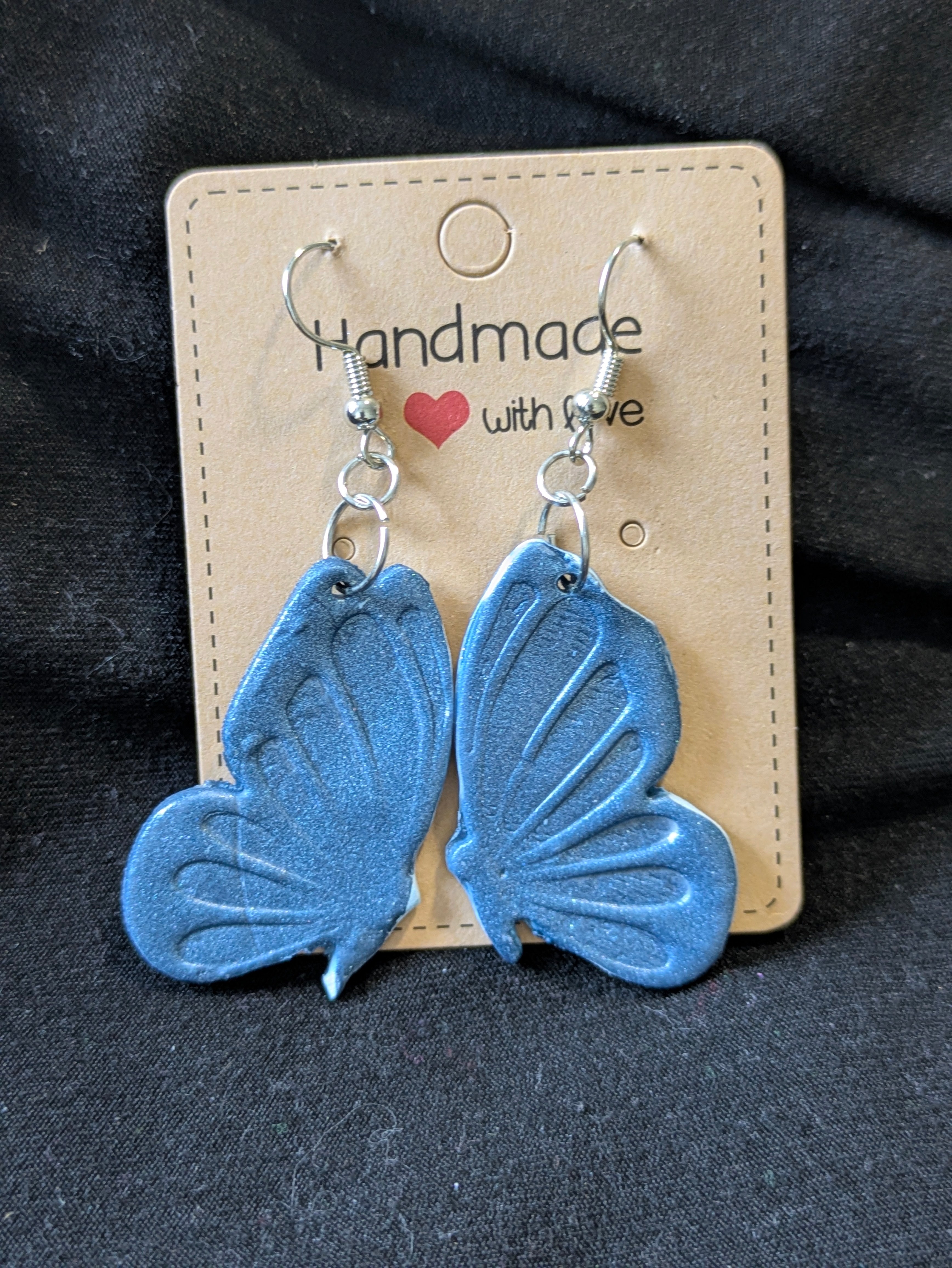 Blues sparkly butterflies